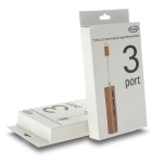 Type-C 3.0 Hub x3 + Gigabit Ethernet Gold Metal - Image 3