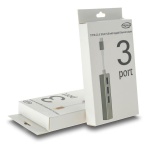 Type-C 3.0 Hub x3 + Gigabit Ethernet Silver Metal - Image 3
