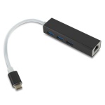 Type-C 3.0 Hub x3 + Gigabit Ethernet Black Metal - Image 2