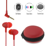 Stereo Hi-Fi Earphones Red + Θήκη