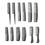 Σετ 12 τεμάχια Χτένες Ταξιδίου - Μαύρο - Image 2