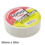 LOGO Πλατιά Υφασμάτινη Ταινία 50μμ x 50m Λευκή - Image 2