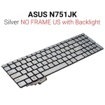 Πληκτρολόγιο ASUS N751JK Backlight No Frame US - Image 2