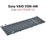 Πληκτρολόγιο Sony Vaio VGN-AW Gray FRAME US - Image 2