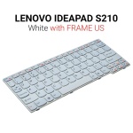 Πληκτρολόγιο LENOVO IDEAPAD S10-3 WHITE WITH FRAME - Image 2