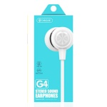 CELEBRAT earphones με μικρόφωνο G4, 3.5mm σύνδεση, Φ10mm, 1.2m, λευκό - Image 2