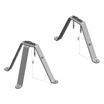 VIKAR Βάση τοίχου 21004 για στήριξη ιστού, ατσάλινη, 25cm, 2τμχ - Image 2