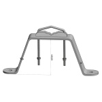 VIKAR Βάση τοίχου 21002 για στήριξη ιστού, ατσάλινη, 10cm - Image 2