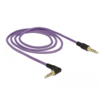 DELOCK καλώδιο Jack stereo σε Jack stereo 4pin 3.5mm, 90°, μωβ, 1m - Image 2