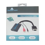 POWERTECH αντάπτορας VGA/USB/3.5mm σε HDMI CAB-H070, 1080p, 0.2m, μαύρος - Image 2