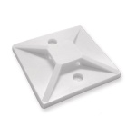 POWERTECH αυτοκόλλητη βάση δεματικών TIES-004, 30x30mm, 50τμχ, λευκό