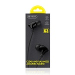 CELEBRAT earphones με μικρόφωνο G3, 3.5mm σύνδεση, Φ10mm, 1.2m, μαύρα - Image 3