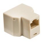POWERTECH Αντάπτορας RJ45 (F) σε 2x RJ45 (F) CAB-N128, λευκό - Image 2
