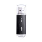 SILICON POWER USB Flash Drive Ultima U02, 16GB, USB 2.0, μαύρο