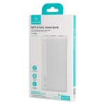 USAMS power bank US-CD205, 2x USB θύρες εξόδου, 10000mAh, 10W, λευκό - Image 3