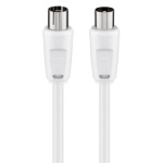 GOOBAY καλώδιο κεραίας αρσενικό σε θηλυκό 11511, 70dB, 2.5m, λευκό