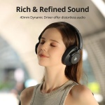 TRONSMART headphones Sounfii Q20S, ασύρματα & ενσύρματα, Hybrid ANC, Φ40mm, 500mAh, μαύρα - Image 3