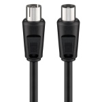 GOOBAY καλώδιο κεραίας αρσενικό σε θηλυκό 11723, <70dB, CCS, 5m, μαύρο