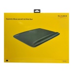 DELOCK mousepad για laptop με στήριγμα καρπού 12601, 320x420mm, μαύρο - Image 3