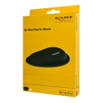 DELOCK στήριγμα καρπού για ποντίκι 12602, 25x115x165mm, μαύρο - Image 3