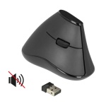 DELOCK ασύρματο vertical ποντίκι 12622 οπτικό, 5 πλήκτρα, 1000DPI, μαύρο - Image 2