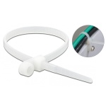 DELOCK Δεματικά καλωδίων 18944 με οπή στερέωσης, 160x4.8mm, λευκά, 10τμχ - Image 2