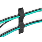 DELOCK αυτοκόλλητα δεματικά καλωδίων 19098, τύπου Velcro, μαύρο, 10τμχ - Image 2