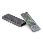 DELOCK θήκη για M.2 NVMe PCIe/SATA SSD 42019, tool free, 10Gbps, μαύρη - Image 2