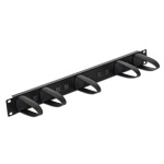 DELOCK cable management 43345 για rack 19"/1U, 5x γάντζοι, μαύρο