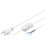 GOOBAY καλώδιο τροφοδοσίας 51349, 2x0.75mm², με διακόπτη, 1.5m, λευκό - Image 2