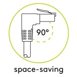 GOOBAY καλώδιο δικτύου 51517, CAT 6 U/UTP, γωνιακό, CCA, 3m, μαύρο - Image 2