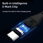 CT-CM100-PB1 CABLETIME καλώδιο USB-C CT-CM100 E-mark, 100W PD, 480Mbps, 1m, μαύρο - Image 4