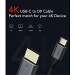 CABLETIME καλώδιο USB-C σε DisplayPort CT-CMDP2, 4K/60Hz, 1.8m, μαύρο - Image 3