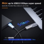 CABLETIME αντάπτορας USB-C σε USB CT-CMAFOTG, 5Gbps, γκρι - Image 2