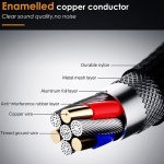 CABLETIME καλώδιο ήχου 3.5mm σε 2x 3.5mm CT-P12G, 3-pole, 20cm, μαύρο - Image 3