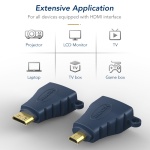 CABLETIME αντάπτορας micro HDMI σε HDMI HA16R, 4K/60Hz, μπλε - Image 3