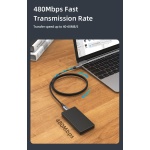 CABLETIME καλώδιο USB-C σε USB-C CT-CMCM, 60W, 480Mbps, 2m, μαύρο - Image 3