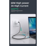 CABLETIME καλώδιο USB-C σε USB-C CT-CMCM, 60W, 480Mbps, 2m, μαύρο - Image 4