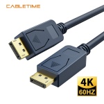 CABLETIME καλώδιο DisplayPort CT-01G, 4K/60Hz, 18 Gbps, 0.5m, μπλε - Image 4