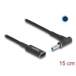 DELOCK καλώδιο τροφοδοσίας 60031, USB-C σε HP 4.5x3.0mm, 15cm, μαύρο - Image 2
