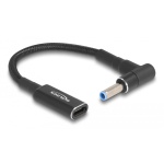 DELOCK καλώδιο τροφοδοσίας 60031, USB-C σε HP 4.5x3.0mm, 15cm, μαύρο