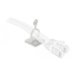 DELOCK Οργανωτής καλωδίων 60175 με αυτοκόλλητη βάση, λευκό, 10τμχ - Image 2