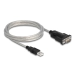 DELOCK καλώδιο USB σε RS-232 DB9 61314 με αντάπτορα DB25, 1.8m, μαύρο - Image 2