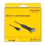 DELOCK αντάπτορας USB σε RS-232 DB9 61506 με καλώδιο USB, 0.8m, μαύρο - Image 3