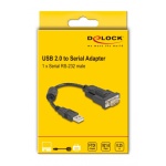 DELOCK αντάπορας USB σε RS-232 61549, 921.6Kbps, 0.25m, μαύρος - Image 2