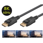 GOOBAY καλώδιο DisplayPort 61696, 8K/60Hz, 32.4 Gbit/s, 1m, μαύρο - Image 2
