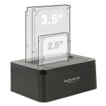 DELOCK docking station για 2.5" ή 3.5" SATA HDD/SSD 62661, 2 θέσεων, 6Gbps, clone function, μαύρο - Image 2