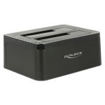 DELOCK docking station για 2.5" ή 3.5" SATA HDD/SSD 62661, 2 θέσεων, 6Gbps, clone function, μαύρο