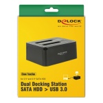 DELOCK docking station για 2.5" ή 3.5" SATA HDD/SSD 62661, 2 θέσεων, 6Gbps, clone function, μαύρο - Image 5