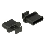 DELOCK κάλυμμα προστασίας για θύρα USB-C 64013 με λαβή, μαύρο, 10τμχ